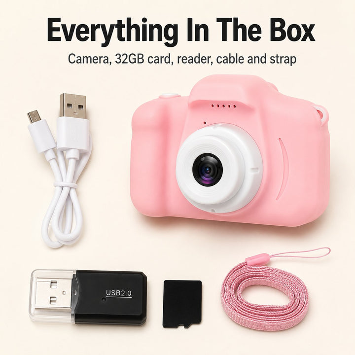 Small portable digital camera, easy to carry and capture vibrant photos and videos anywhere.