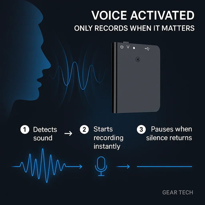 Compact digital voice recorder for high-quality discreet audio capture.