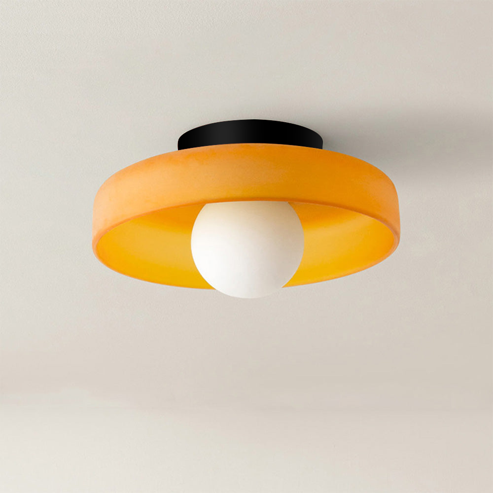 Modern flush mount ceiling light, ideal for kitchen or bedroom lighting. Contemporary design with a sleek, minimalist look.