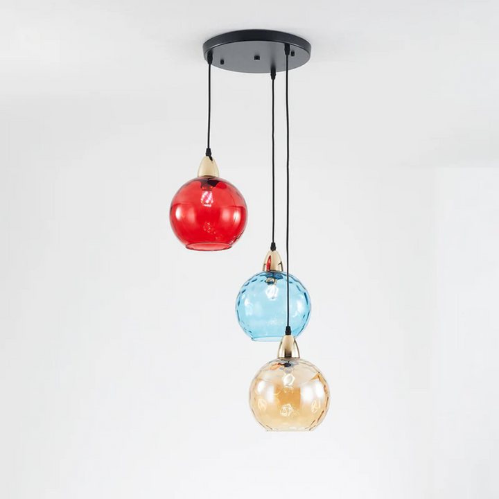 Round modern 3-light cluster pendant light, perfect LED ceiling decor for bedrooms.