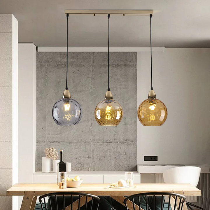 Modern 3-light cluster pendant, designer quality LED ceiling lamp for living rooms.