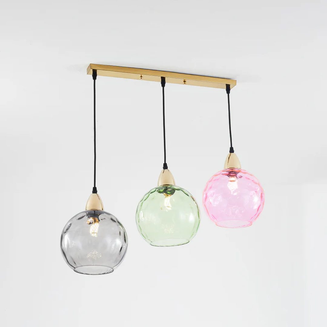 Long modern 3-light pendant, adjustable ceiling fixture for modern home decor in bedrooms.