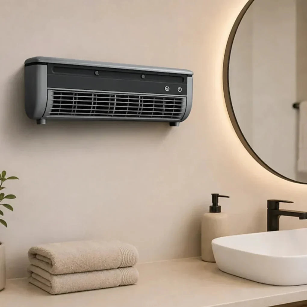 Modern wall AC unit, compact and quiet room cooler, optimal climate control for small home & office areas.