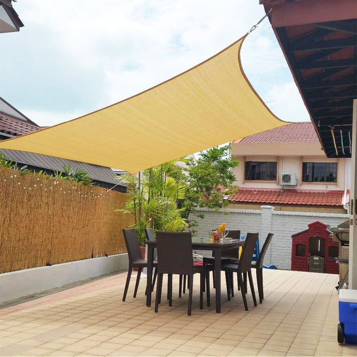 Premium sun protection shade sail, perfect for any patio or deck, creating a cool, shaded outdoor retreat.