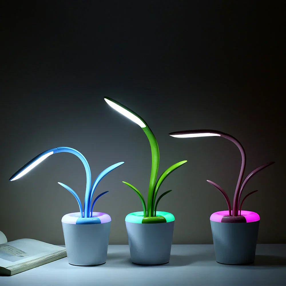 Adjustable modern LED study lamp for desk, offering eye protection & task lighting.
