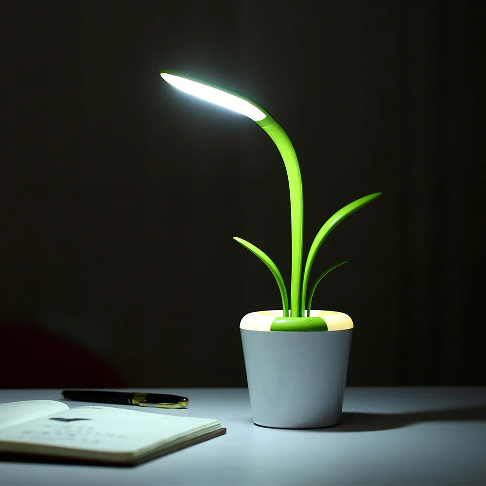 Modern LuminaFlex LED desk lamp with eye protection for enhanced focus in home offices.