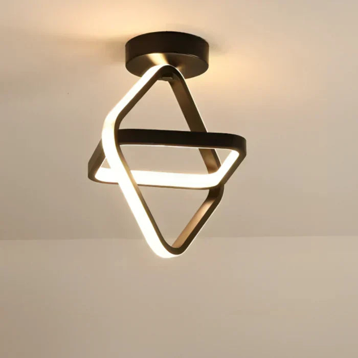 Stylish modern LED ceiling lamp, Twilight Rings. Flush mount installation, perfect for contemporary home design.