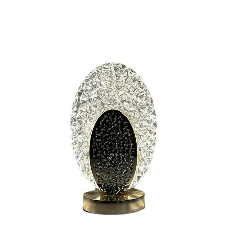 Decorative modern peacock table lamp with detailed feathers, ideal for bedroom or office luxury accent lighting.