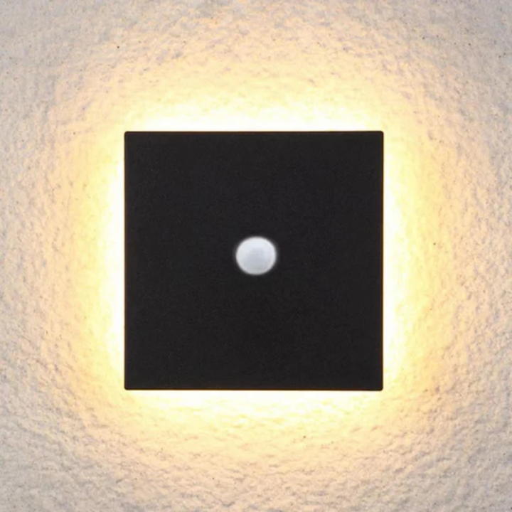 Modern Zenith LED wall lamp, minimalist outdoor lighting for exterior decor and garden spaces.