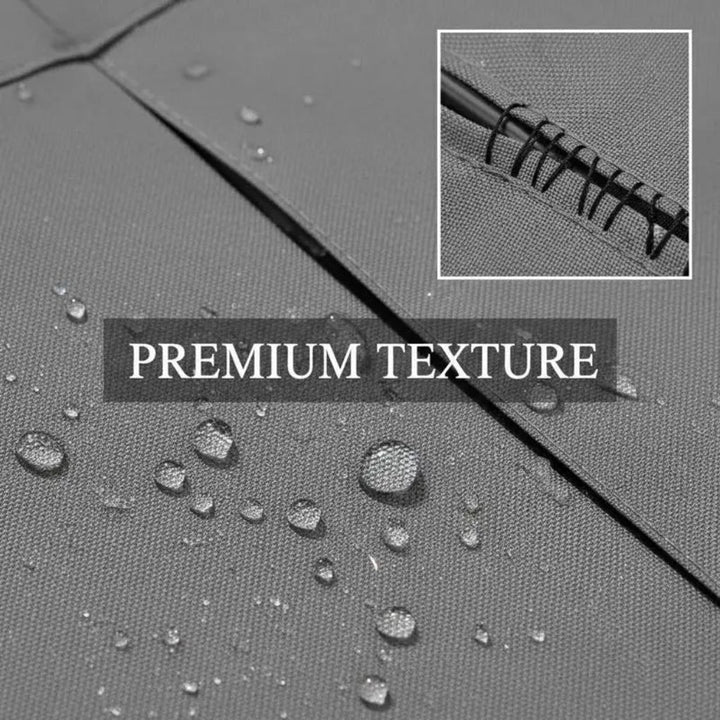 Durable garden sun shade with easy crank system, perfect for patio and deck.