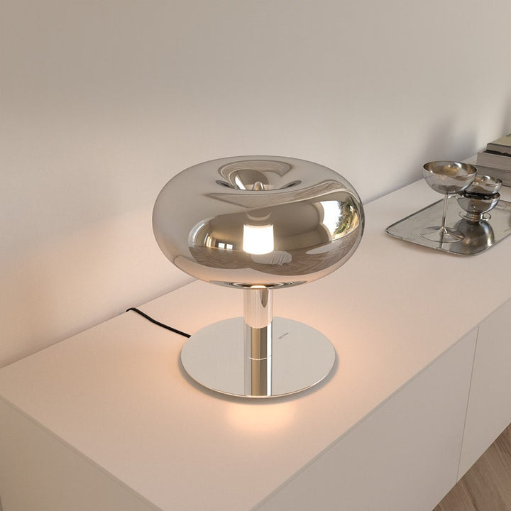 Modern crystal LED touch dimmable table lamp for stylish home decor.
