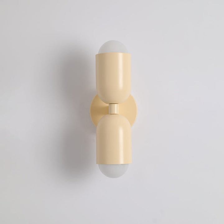 Modern wall lamp, featuring dual bulbs for enhanced living room or bedroom lighting.
