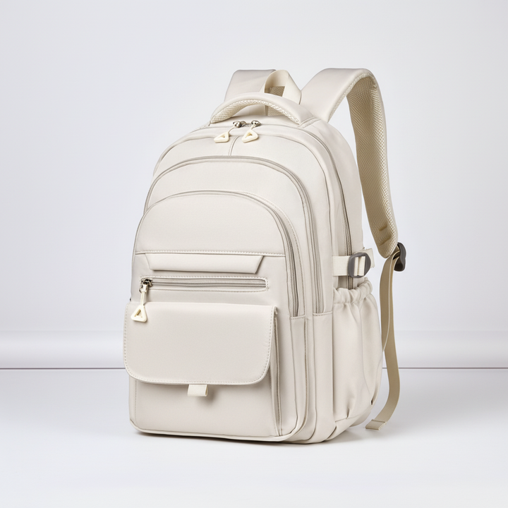 Unisex everyday water-resistant multi-layer backpack for daily use, commuting, and school. Organized & durable daypack.