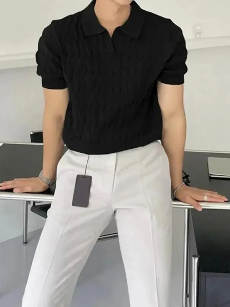 Stylish men's muscle fit polo shirt, perfect for smart casual or everyday fashion.