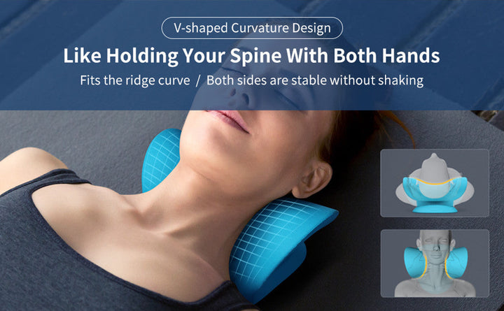 Unisex neck & shoulder support for spinal alignment and posture correction.