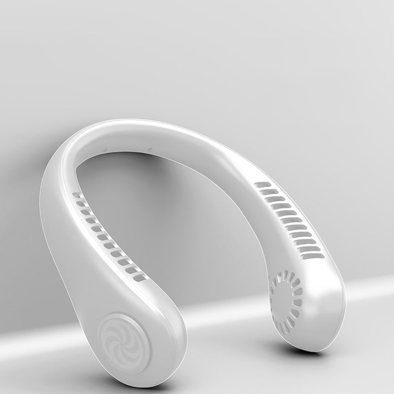 Unisex portable neck fan, hands-free personal cooler for instant relief. Rechargeable mini travel fan for summer.
