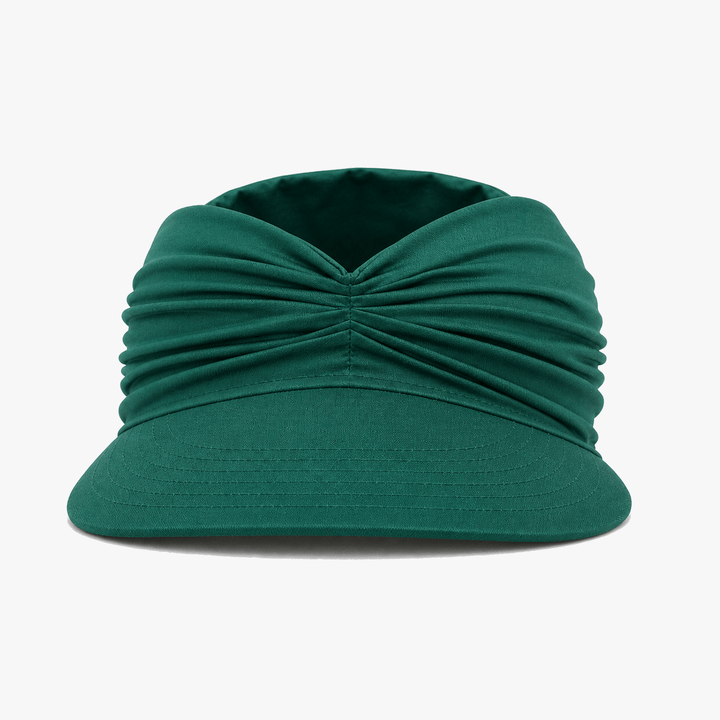 Stylish wide brim women's sun visor, UPF 50+ for superior UV protection at the beach.