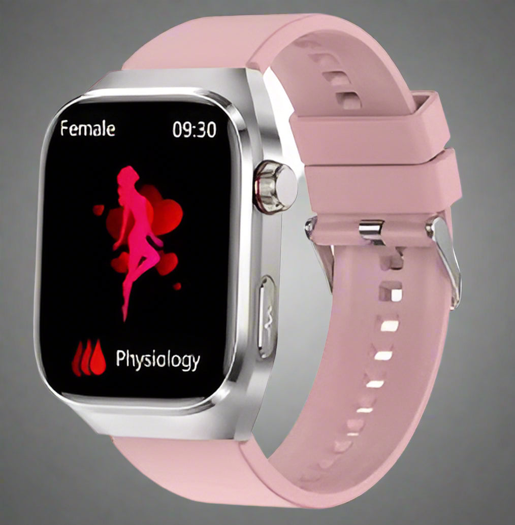 Wearable tech smart watch and fitness tracker for blood sugar and comprehensive health monitoring.