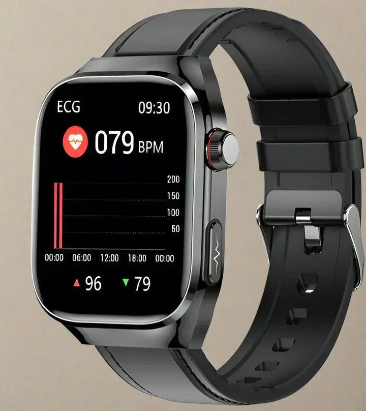 Smart Bluetooth health watch for accurate ECG, uric acid analysis, and fitness tracking.