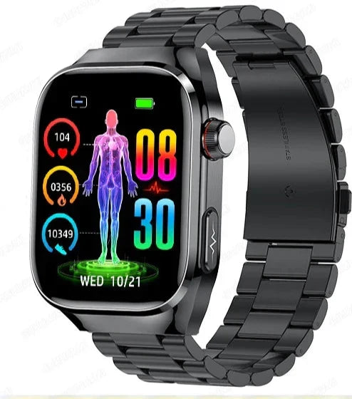 Sleek unisex smart health watch, essential for uric acid & heart rate tracking, plus fitness.
