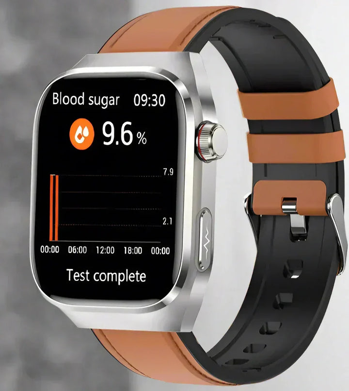 Wearable tech smart watch, a robust fitness tracker with uric acid and heart rate monitor.