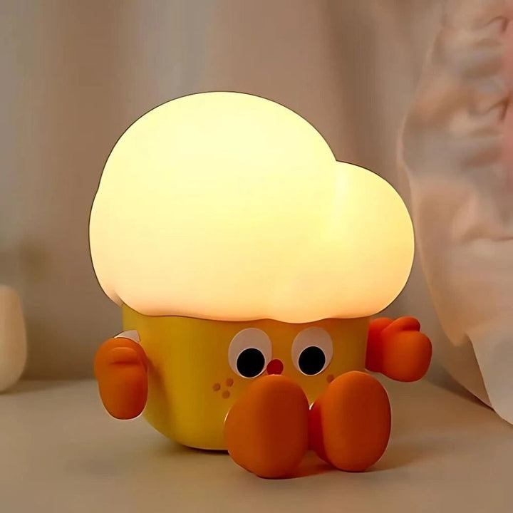Animal night light, dimmable for gentle illumination. Rechargeable bedside light for children.