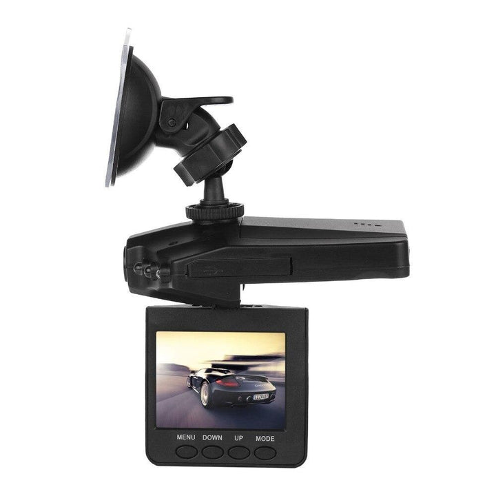 Compact 4K Full HD dash cam for vehicle security. Features night vision, G-sensor & parking monitor.