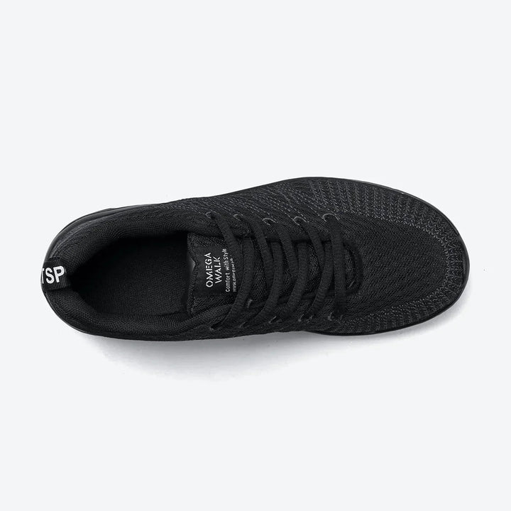 Gray women's air cushion walking sneakers for daily comfort.