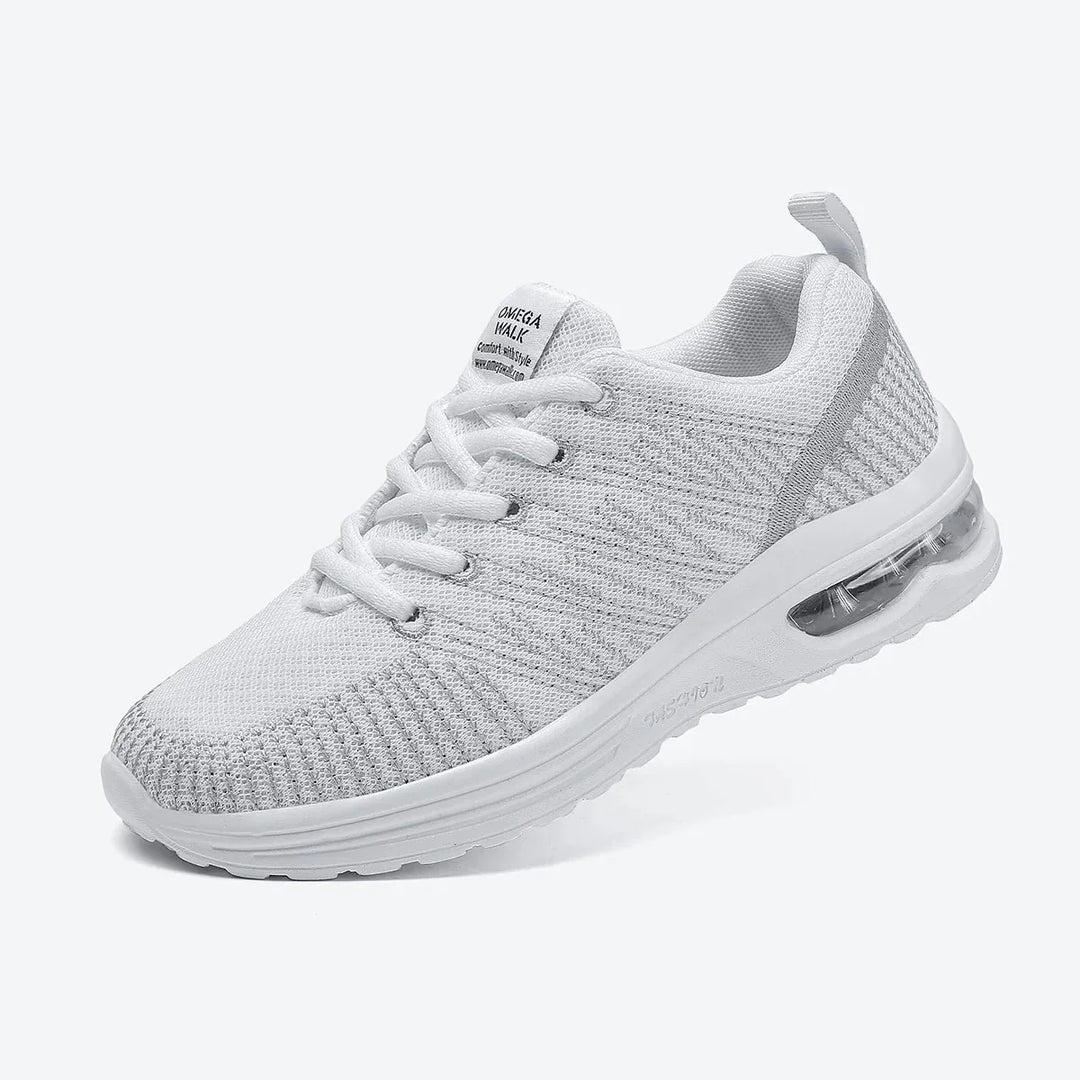 Casual gray women's sneakers, comfortable for daily wear.