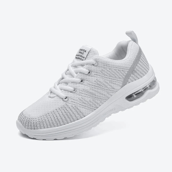 Casual gray women's sneakers, comfortable for daily wear.