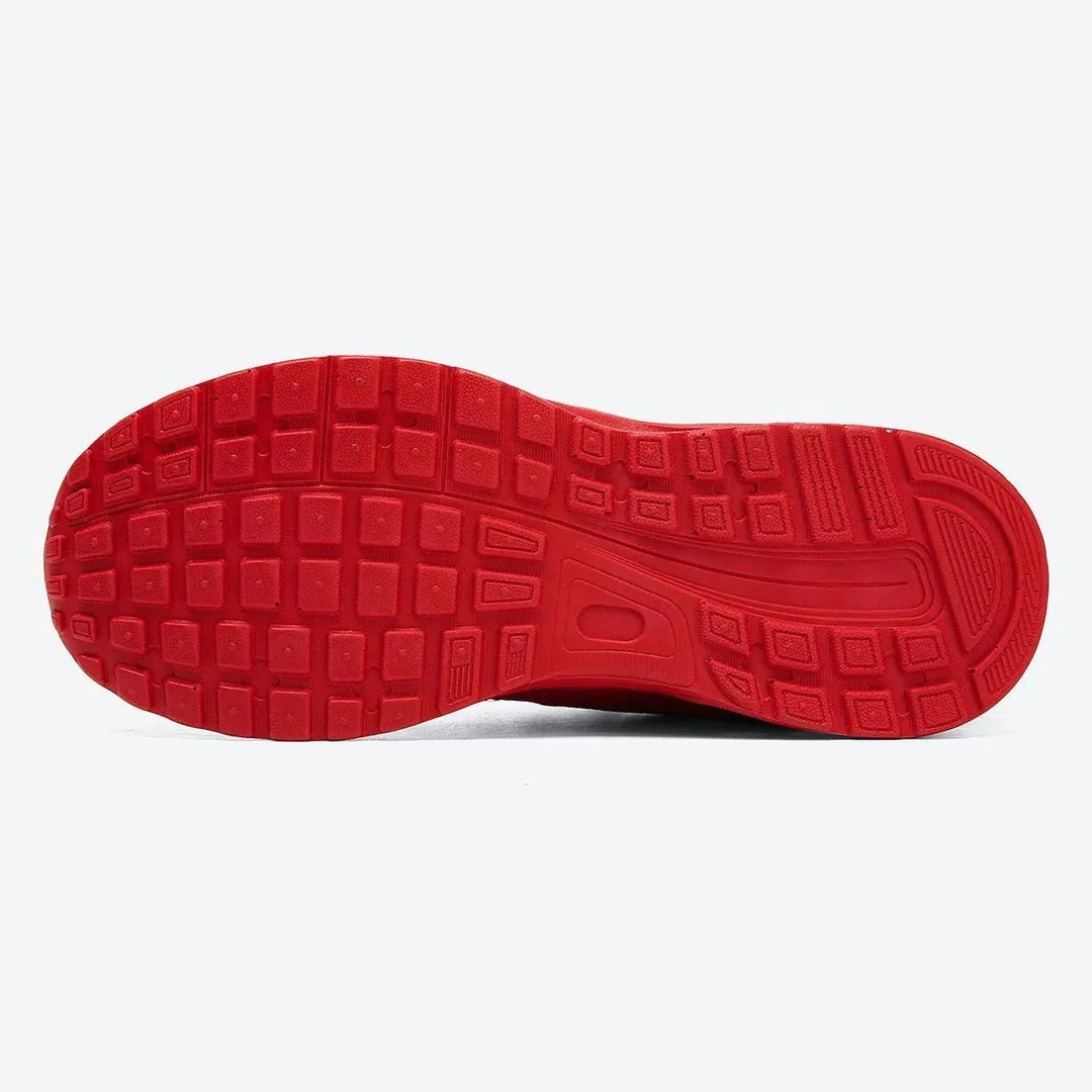 Crisp white women's walking shoes, supportive air cushion.