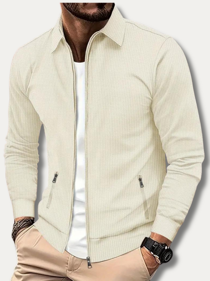 Men's classic full-zip track jacket, offering stylish comfort for casual and active wear.