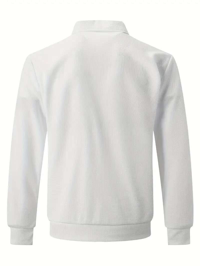 Autumn & spring men's classic full-zip track jacket, perfect for stylish comfort and active casual wear.