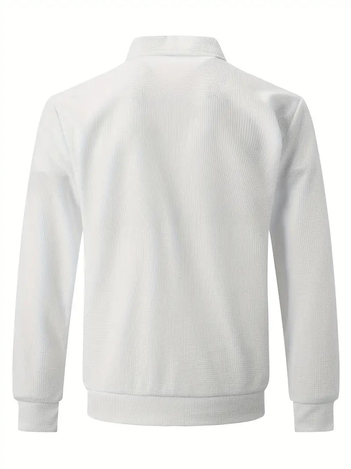 Autumn & spring men's classic full-zip track jacket, perfect for stylish comfort and active casual wear.