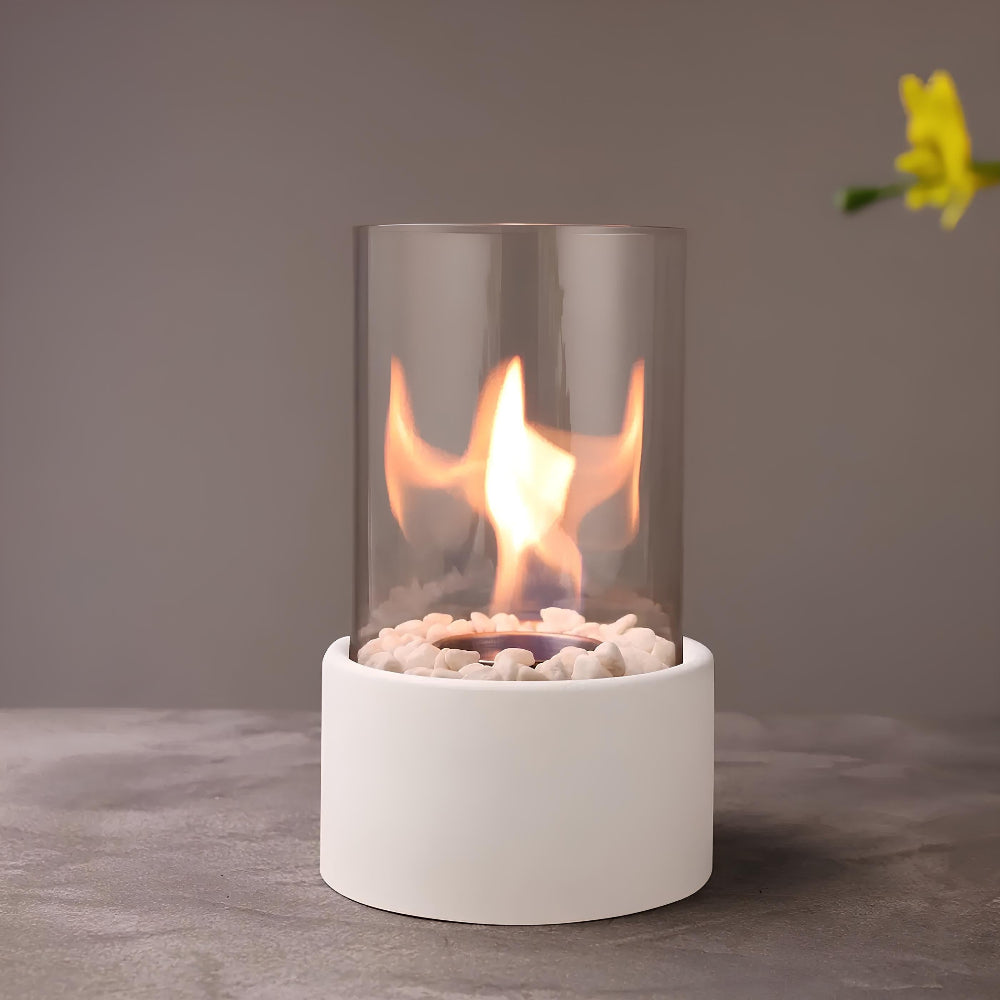 Beautiful flame oil lamp for elegant tabletop display, offering warm indoor ambient lighting & decor.