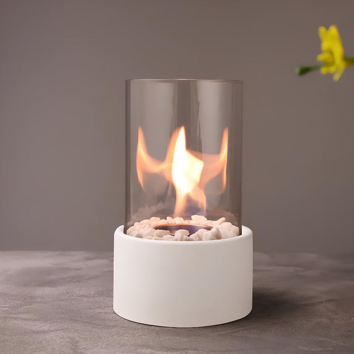 Beautiful flame oil lamp for elegant tabletop display, offering warm indoor ambient lighting & decor.
