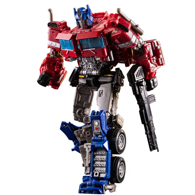 High-quality Optimus Prime display figure; a transforming robot action figure and collectible plastic toy.