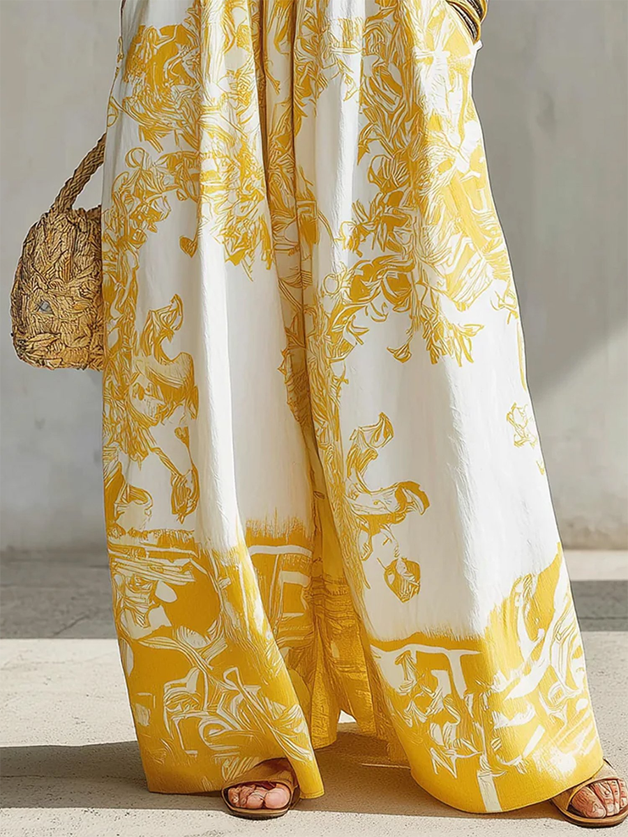Vibrant floral print women's sleeveless jumpsuit, featuring a flattering square neckline for spring & summer fashion.
