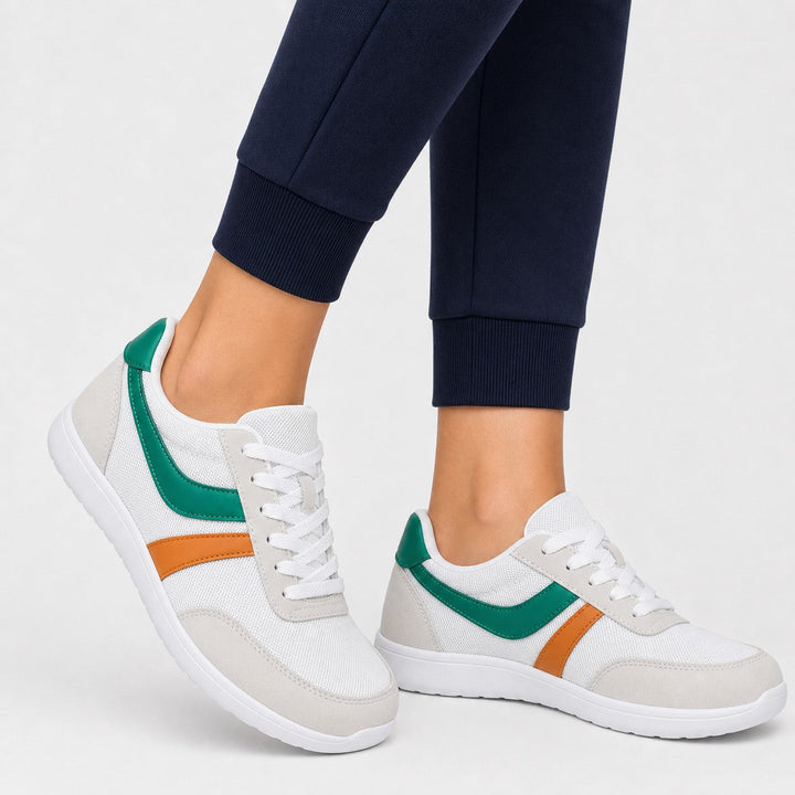 Versatile women's walking shoes with roomy toe comfort, perfect for casual & athletic use.