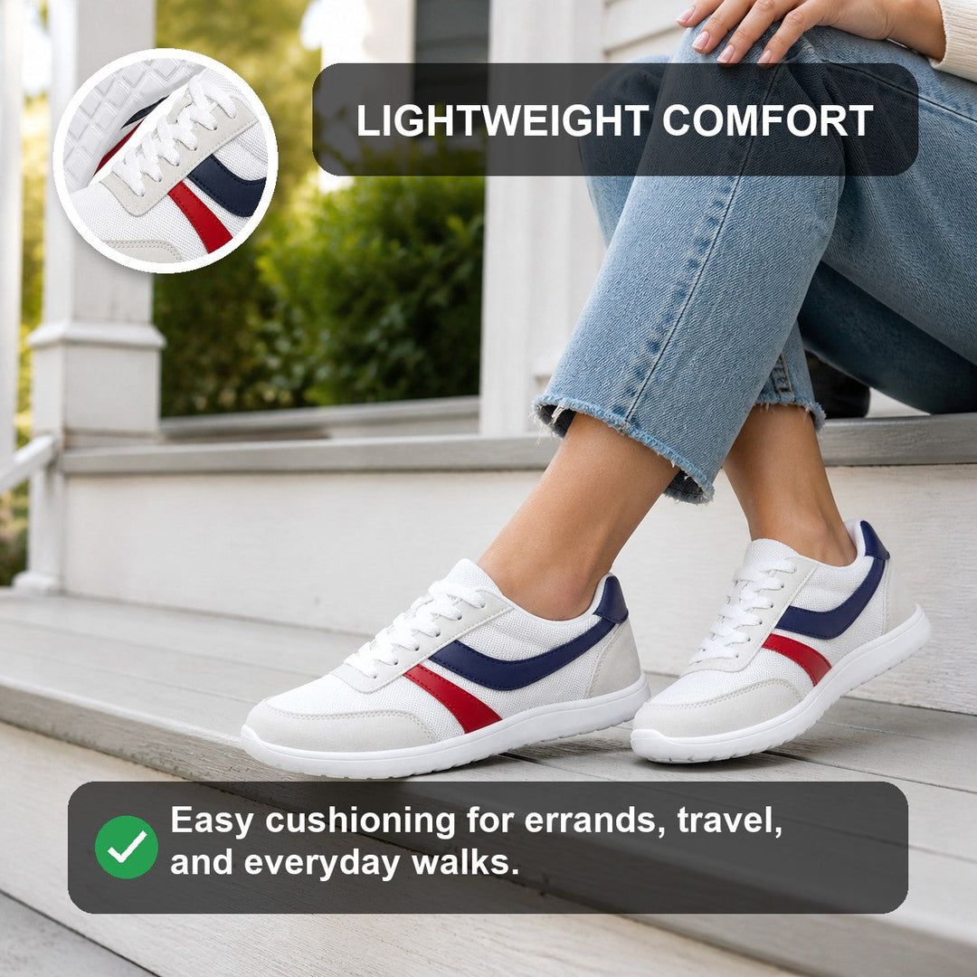 Foot-friendly women's walking shoes with roomy toe, delivering ultimate comfort for daily errands.