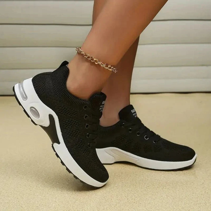 Women's cushioned orthopedic walking shoes, with arch support for daily wear.