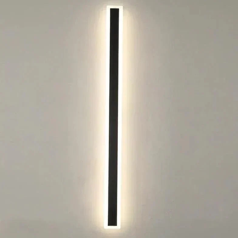 Sleek modern LED exterior wall light adds contemporary accent lighting to any outdoor space or garden.
