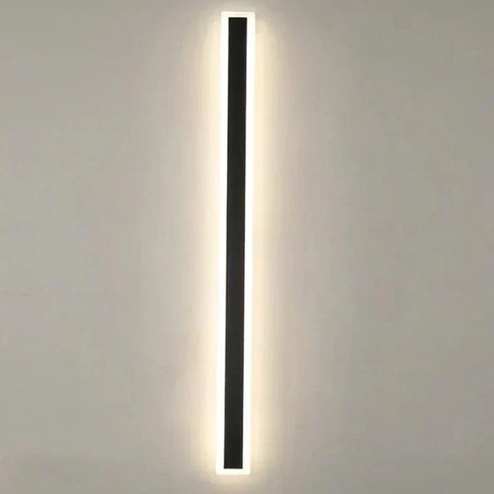 Sleek modern LED exterior wall light adds contemporary accent lighting to any outdoor space or garden.
