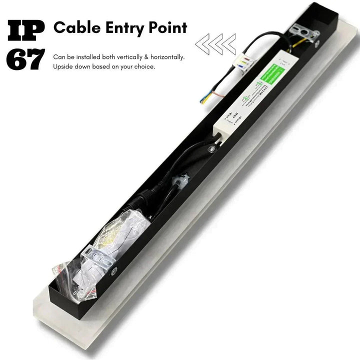 Energy-efficient modern LED outdoor wall fixture, ideal for contemporary garden and patio lighting solutions.