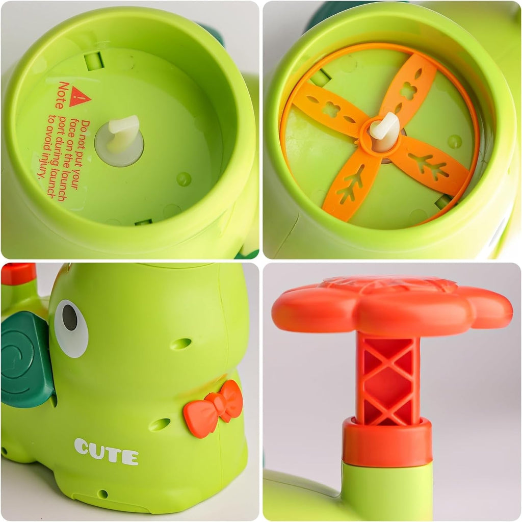 Summer playtime essential: a flying disc launcher toy for children to promote active outdoor fun.