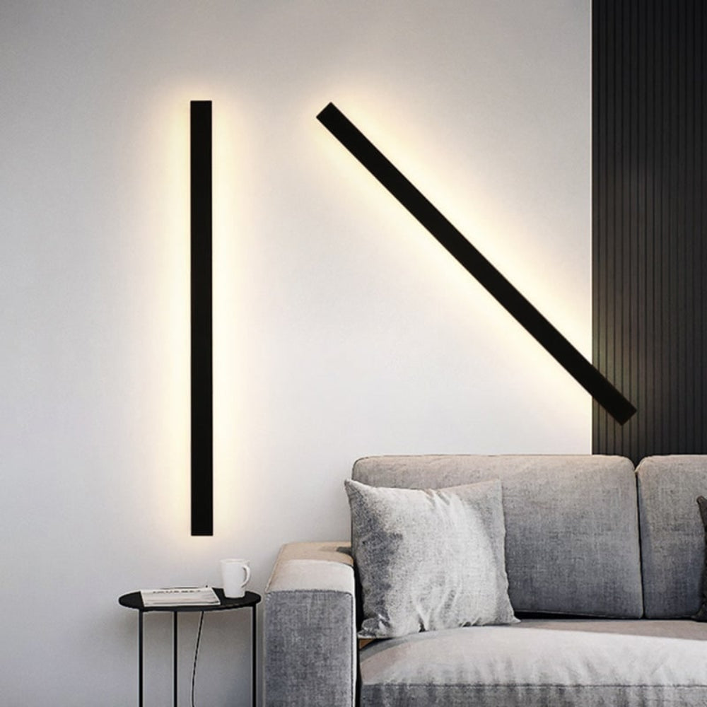 Modern LED outdoor wall lamp, waterproof, ideal for stylish garden, patio, & pathway lighting.