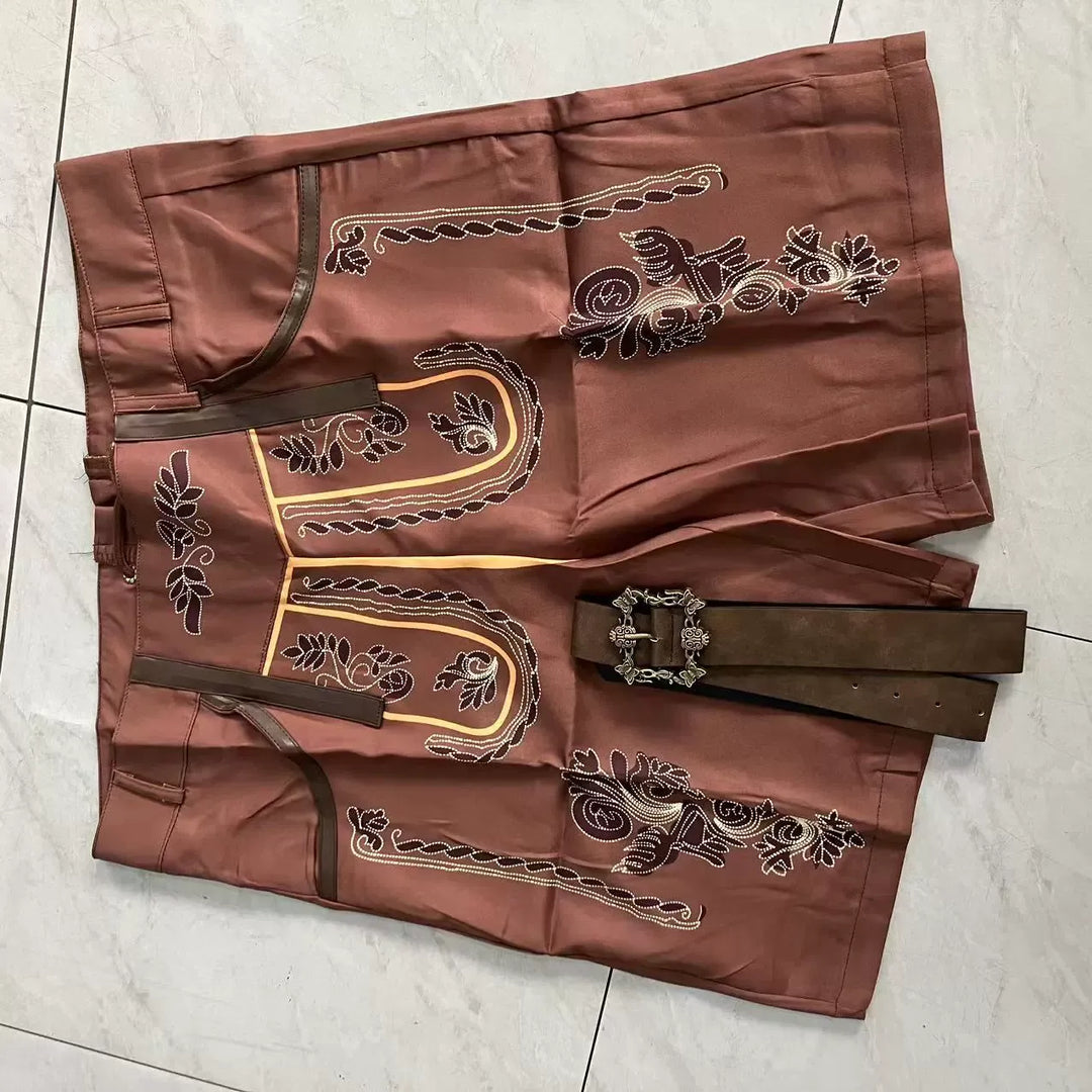 Elegant men's brown trousers, classic style with a unique touch. Ideal for everyday wear, office, or smart casual outfits.