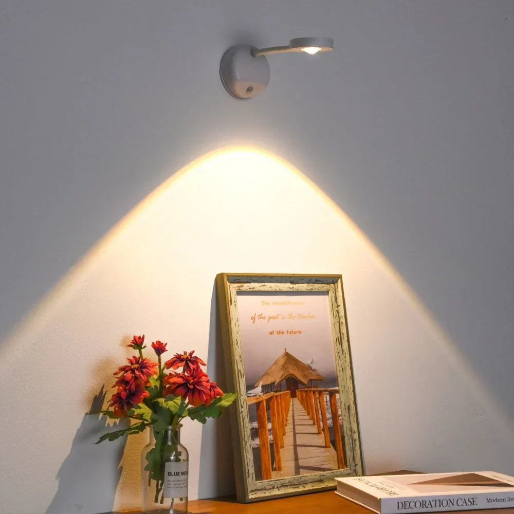Modern Nvroome wireless LED spotlight. Motion sensor, rechargeable for energy-efficient accent & night lighting.