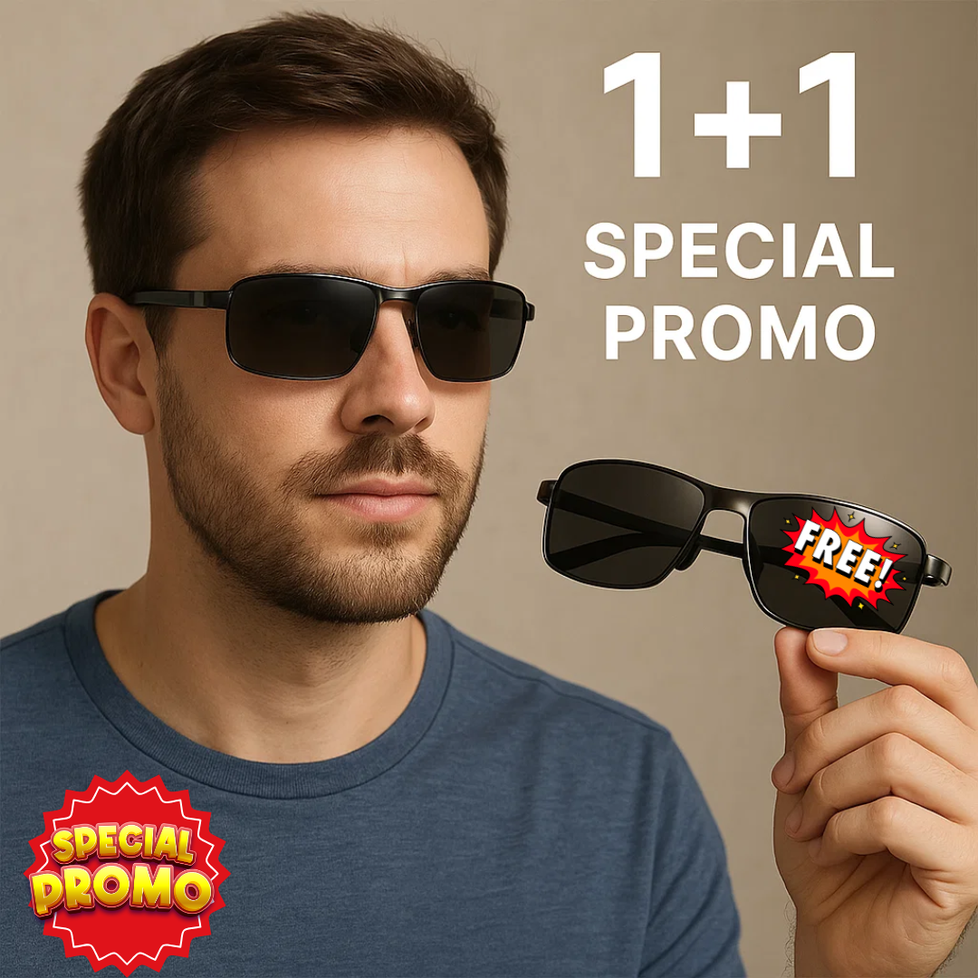 Driving glasses: unisex polarized photochromic sunglasses for clear vision & glare reduction.