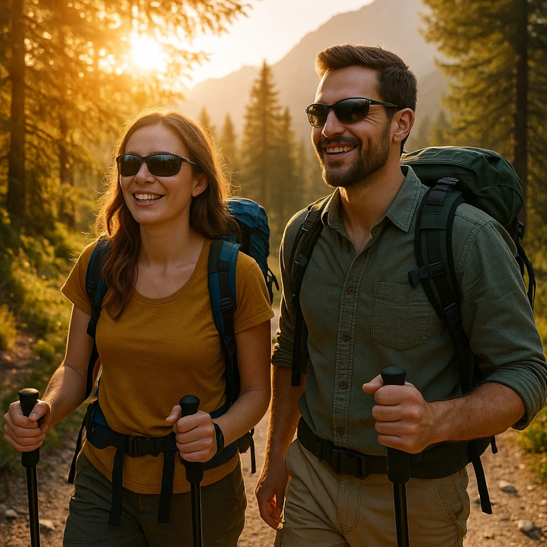 Versatile unisex photochromic & polarized sunglasses, great for driving, hiking, and daily wear.